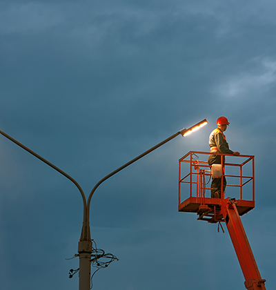 Éclairage public pose maintenance - Installation éclairage extérieur BF Connectivity